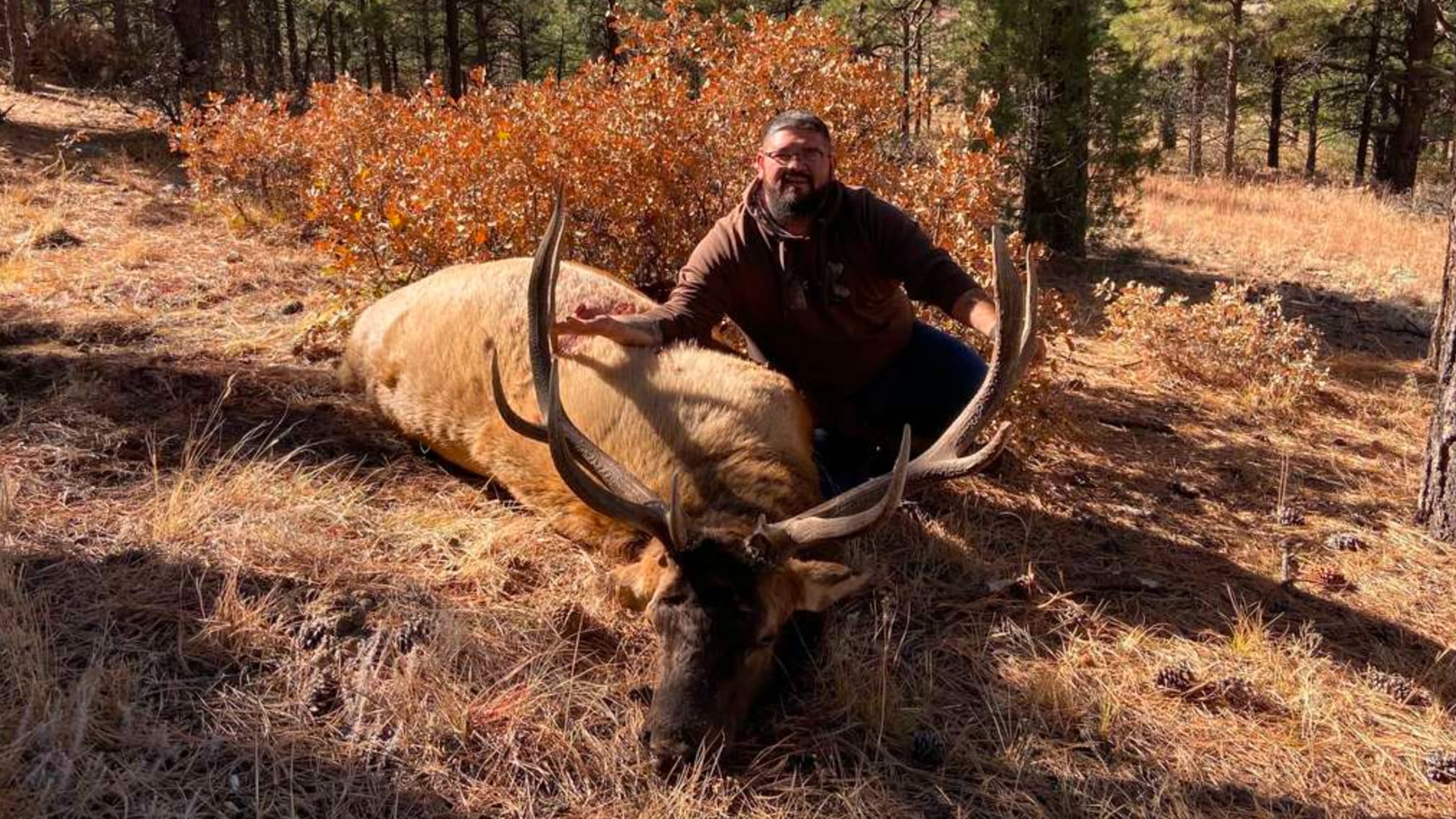 Photo 11 of guide Sierra Blanca Outfitters, 20+ years, uses Bow and Muzzleloader and Rifle, specializes in Antelope and Bear and Black Bear and Elk and Mountain Lion and Mule Deer and Turkey, skilled in Calling and Decoys and Ground Blind and Hunting with Dogs and Run and Gun and Spot and Stalk and Still Hunting